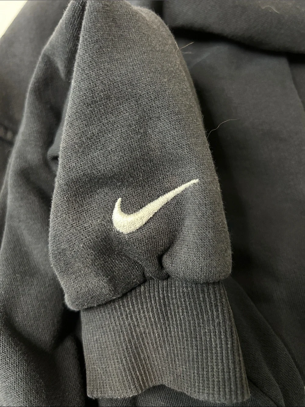 Nike Boys Large Black Pullover Hoodie with Perforated Logo